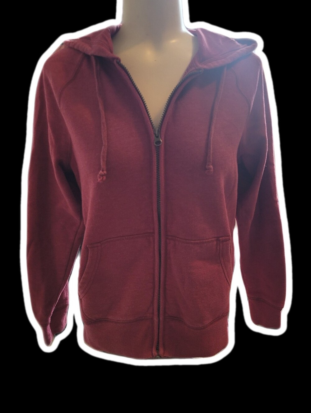 george grunge sleaze dark red maroon fitted zip up hoodie jacket 🎧✩°｡⋆⸜